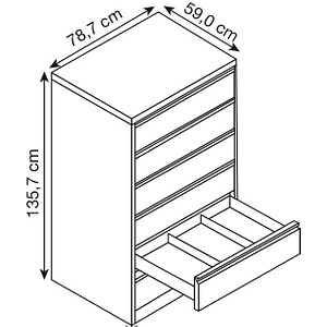 4062084419419 - C 2000 Acurado Karteischrank verkehrsweiß mit 6 Schubladen 787 x 590 x 1357 cm 4062084419419 C+P-Möbel 4062084419419 - C 2000 Acurado Karteischrank verkehrsweiß mit 6 Schubladen 787 x 590 x 1357 cm 4062084419419 C+P-Möbel