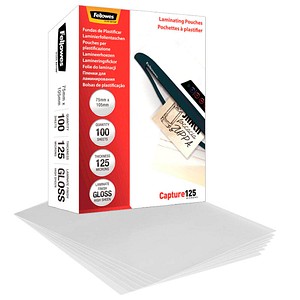 Fellowes Capture125 Laminierfolien glänzend für Kleinformat 125 micron, 100 St.