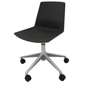 8052877356065 - Besucherstuhl Clue schwarz grau   silber ohne Armlehnen Fußkreuz 8052877356065 Quadrifoglio 8052877356065 - Besucherstuhl Clue schwarz grau   silber ohne Armlehnen Fußkreuz 8052877356065 Quadrifoglio