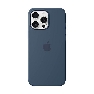 Apple Silikon Case Handy-Cover für Apple iPhone 16 Pro Max denim