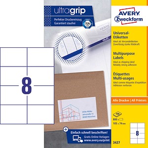 800 AVERY Zweckform Etiketten 3427 weiß