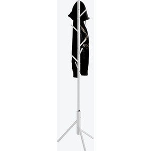 4001070523266 - Garderobenständer HAKU 8 Haken mit jeweils 5 kg Tragkraft Ø 480 x H 1730 mm Stahlrohr lackiert weiß