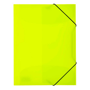 4008705196550 - Gummizugmappe neon 19655 A4 neongelb Polypropylen mit 3 Einschlagklappen 4008705196550 Herma