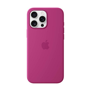 Apple Silikon Case Handy-Cover für Apple iPhone 16 Pro Max fuchsia