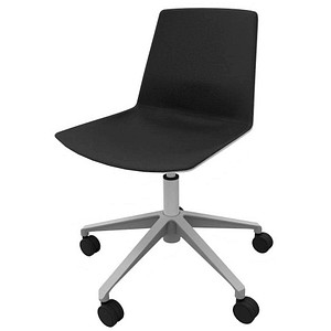 8052877356034 - Besucherstuhl Clue schwarz grau   silber ohne Armlehnen Fußkreuz 8052877356034 Quadrifoglio 8052877356034 - Besucherstuhl Clue schwarz grau   silber ohne Armlehnen Fußkreuz 8052877356034 Quadrifoglio