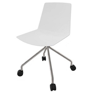 8052877356102 - Besucherstuhl Clue weiß   chrom ohne Armlehnen Fußkreuz 8052877356102 Quadrifoglio