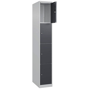 4067521349335 - Schließfachschrank Classic Plus anthrazitgrau lichtgrau 080000-104-S10007 4 Schließfächer 300 x 500 x 1850 cm 4067521349335