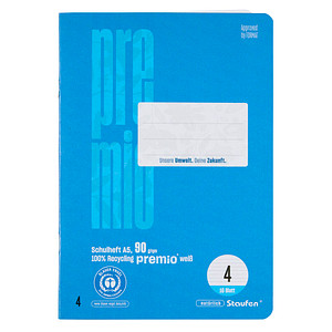 9001939833807 - Schulheft 040780004 Schulheft Lineatur 4   Lineatur 4 A5  90g blau 16 Blatt   32 Seiten 9001939833807 Ursus