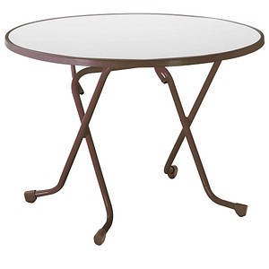 BEST Gartentisch braun rund 100,0 x 100,0 x 100,0 cm