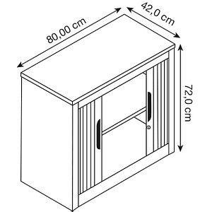 4063332659786 - Aktenschrank 3251-00 Kunststoff Stahl abschließbar 2 OH 80 x 72 x 42 cm anthrazit 4063332659786 C+P-Möbel 4063332659786 - Aktenschrank 3251-00 Kunststoff Stahl abschließbar 2 OH 80 x 72 x 42 cm anthrazit 4063332659786 C+P-Möbel