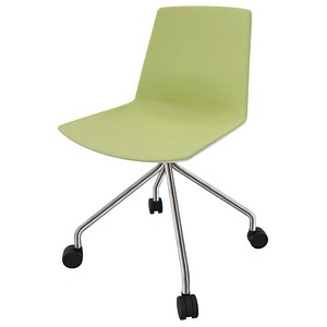 8052877356133 - Besucherstuhl Clue grün weiß   chrom ohne Armlehnen Fußkreuz 8052877356133 Quadrifoglio