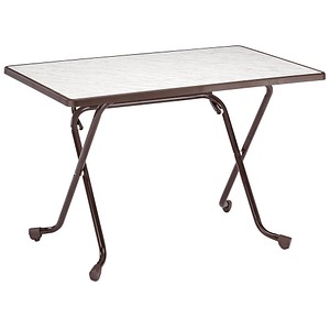 BEST Klapptisch Madrid, 73cm (H), 110x110cm (BxT), rechteckig, grau / braun 4043153002336 BEST