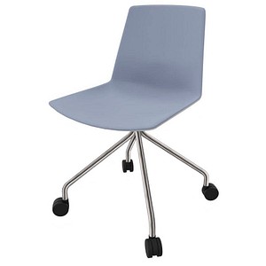 8052877356201 - Besucherstuhl Clue blau grau   chrom ohne Armlehnen Fußkreuz 8052877356201 Quadrifoglio
