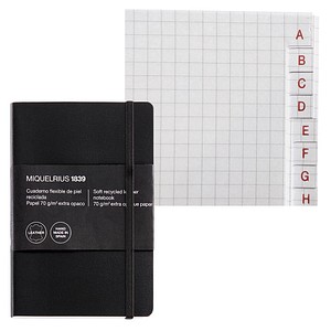 8422593104194 - Notizbuch A041990 Leather schwarz 104x15cm kariert 70g 100 Blatt   200 Seiten 8422593104194 MIQUELRIUS