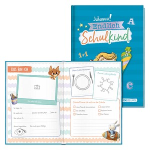 4029357101402 - Verlag Freundebuch Endlich Schulkind DIN A5 liniert blau Hardcover 48 Seiten 4029357101402 Häfft