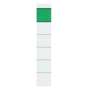 Ordneretiketten Grüner Balken weiß für 5,0 cm Rückenbreite, 10 St.