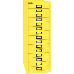 BISLEY MultiDrawer™ L3915 Schubladenschrank gelb 15 Schubladen 27,8 x 38,0 x 85,7 cm