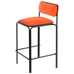 3660141959444 - Meet by Paperflow Barhocker Bistro Stahl mit Samtbezug Sitzhöhe 850 mm mit Rückenlehne B 485 x T 435 x H 1060 mm 2 Stück schwarz Rost 3660141959444 - Meet by Paperflow Barhocker Bistro Stahl mit Samtbezug Sitzhöhe 850 mm mit Rückenlehne B 485 x T 435 x H 1060 mm 2 Stück schwarz Rost