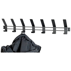 4001070545350 - Wandgarderobe 54535 schwarz Metall 7 Haken 740 x 140 cm 4001070545350 HAKU Möbel