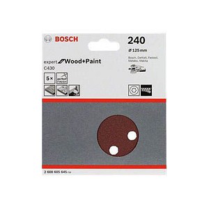 3165140171298 - Accessories Expert for Wood 2608605645 Exzenterschleifpapier mit Klett gelocht Körnung 240 ( - Bosch