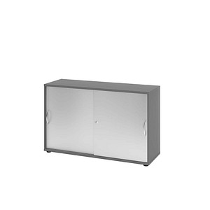 4032062304624 - Schiebetürenschrank 1752 (H x B x T) 748 x 120 x 400 mm 2 Ordnerhöhen abschließbar graphit silber 4032062304624 Hammerbacher