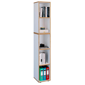 4051814444708 - Holzregal stehend platzsparender Aktenschrank Maße ca B 30 x H 183 x T 33 cm Elegantes Regal Büroregal – Salia 5fach B 30 cm 4051814444708 - Holzregal stehend platzsparender Aktenschrank Maße ca B 30 x H 183 x T 33 cm Elegantes Regal Büroregal – Salia 5fach B 30 cm