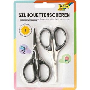 folia Silhouettenschere schwarz 10,5 cm, 2 St.