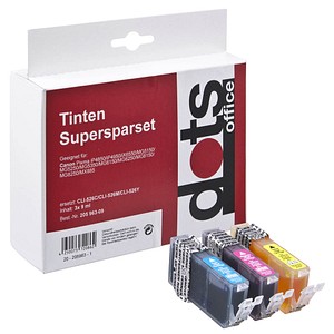 4250073720862 - Druckerpatrone 15150050-DOTS kompatibel zu Canon CLI-526 C M Y Multipack cyan magenta gelb 4250073720862 3 Stück