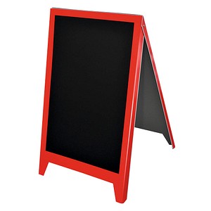 Kundenstopper schwarz DIN A1 2 Fächer