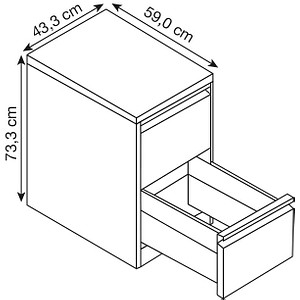 4025314217360 - Hängeregistraturschränke einbahnig 2 Schubfächer lichtgrau 4025314217360 C+P-Möbel 4025314217360 - Hängeregistraturschränke einbahnig 2 Schubfächer lichtgrau 4025314217360 C+P-Möbel