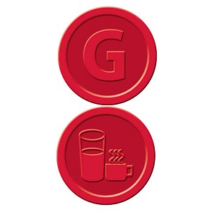 Sigel Wertmarken Chips aus Kunststoff Getränke rot rund 25mm 100 Stück 4004360889318 Sigel 100 Stück