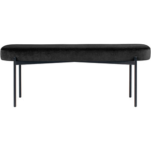 3660141955361 - Sitzbank easyChair® by Paperflow GAIA oval L Samtbezug rostfarben 4-Fußgestell mattschwarz B 1180 x T 420 x H 455 mm