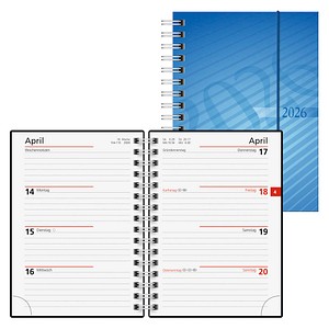 rido idé Taschenkalender mit Spirale 2026 blau, 1 St.