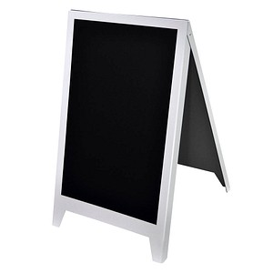 Kundenstopper schwarz DIN A1 2 Fächer