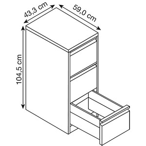 4025314217711 - Hängeregistraturschränke einbahnig 3 Schubfächer silber 4025314217711 C+P-Möbel 4025314217711 - Hängeregistraturschränke einbahnig 3 Schubfächer silber 4025314217711 C+P-Möbel