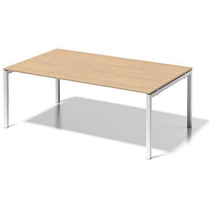 BISLEY Konferenztisch Cito ahorn, verkehrsweiß rechteckig, 4-Fuß-Gestell weiß, 200,0 x 120,0 x 74,0 cm