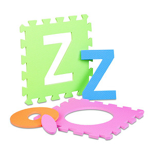 relaxdays Puzzlematte ABC & Zahlen mehrfarbig 179,0 x 179,0 cm