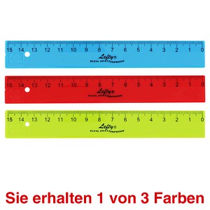 KUM Kunststoff-Lineal Flexi-Lefty 201.21.29 für Linkshänder farbig sortiert 15cm 4064900013818 KUM