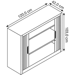4050646267738 - Aktenschrank 3243-00 Kunststoff Stahl abschließbar 3 OH 120 x 103 x 42 cm anthrazit 4050646267738 C+P-Möbel 4050646267738 - Aktenschrank 3243-00 Kunststoff Stahl abschließbar 3 OH 120 x 103 x 42 cm anthrazit 4050646267738 C+P-Möbel