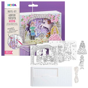 HEYDA Bastelset Karton-Theater Princess mehrfarbig
