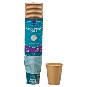 METRO PROFESSIONAL Einweg-Trinkbecher braun 0,2 l, 50 St.