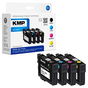 4 KMP E141V schwarz, cyan, magenta, gelb Tintenpatronen ersetzen EPSON 16XL / T1636XL