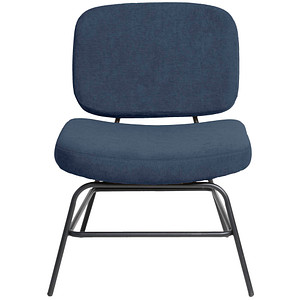 3660141233674 - Sessel Paperflow Curve Industrial Design Polyesterbezug Gestell Stahl & Sperrholz B 570 x T 710 x H 755 mm blau