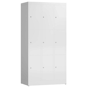 4061815856851 - Schließfachschrank ClassiX signalweiß X-520337 9 Schließfächer 870 x 500 x 1800 cm 4061815856851 LÜLLMANN