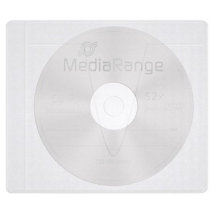 MediaRange 1er CD-/DVD-Hüllen selbstklebend transparent, 50 St.
