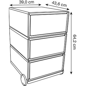 3660141932805 - Rollcontainer easyBox EBGHX313 Kunststoff weiß 3 normale Schubladen 3660141932805 PAPERFLOW 3660141932805 - Rollcontainer easyBox EBGHX313 Kunststoff weiß 3 normale Schubladen 3660141932805 PAPERFLOW