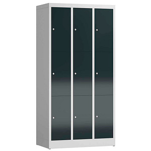 4061815856639 - Schließfachschrank ClassiX anthrazit lichtgrau X-520338 9 Schließfächer 870 x 500 x 1800 cm 4061815856639 LÜLLMANN