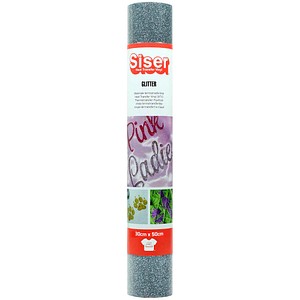 Siser® Glitzer Transferfolien für Schneideplotter silber 30,0 x 50,0 cm, 1 Rolle - Büroshop24