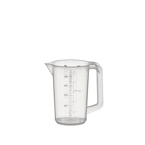 4004133300460 - APS Messbecher transparent geschlossener Griff Litermaß aus PP und mit geprägter Maßskalierung Maße (Ø x H) 9 x 14 cm 05 Liter