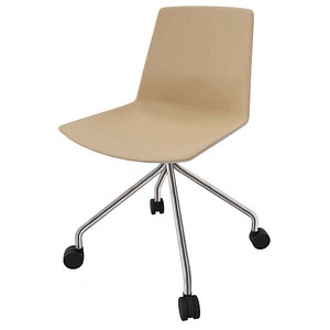 8052877356294 - Besucherstuhl Clue beige grau chrom ohne Armlehnen Fußkreuz 8052877356294 Quadrifoglio 8052877356294 - Besucherstuhl Clue beige grau chrom ohne Armlehnen Fußkreuz 8052877356294 Quadrifoglio